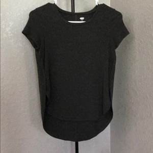 Old Navy Girls High low charcoal grey shirt size 8
